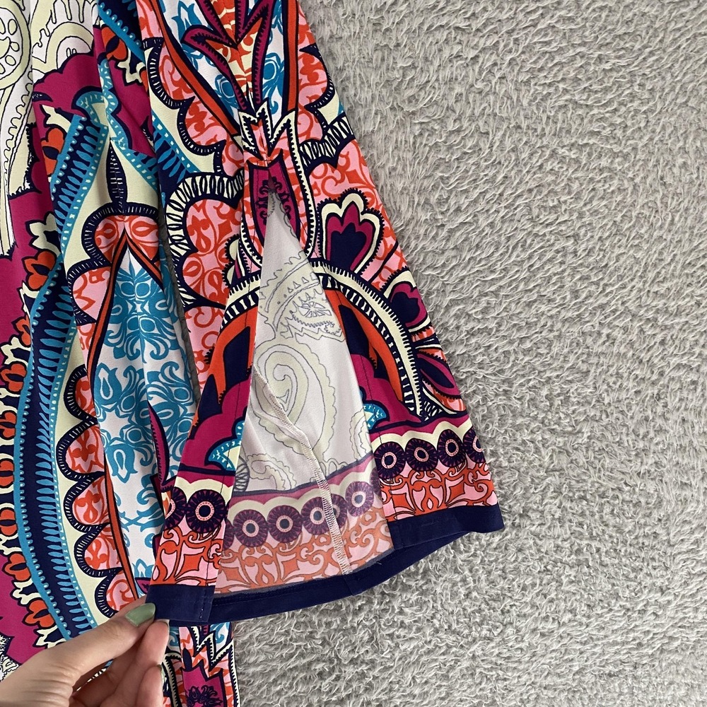 Chicos Shift Dress Womens 3 / XL Maximalist Paisley Boho Knee Length Cruise‎ - Picture 5 of 15